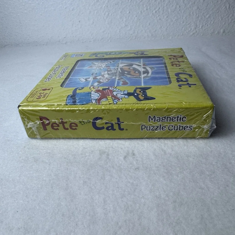 New Picasso Tiles Pete The Cat Magnetic Puzzle Cubes STEAM Toy PTC03 Educational